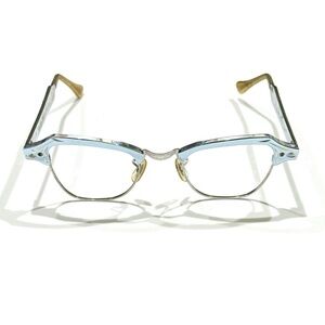 SALE ! Vintage 1960s Baush & Lomb Aluminum Eyeglass frames * Pristine Condition